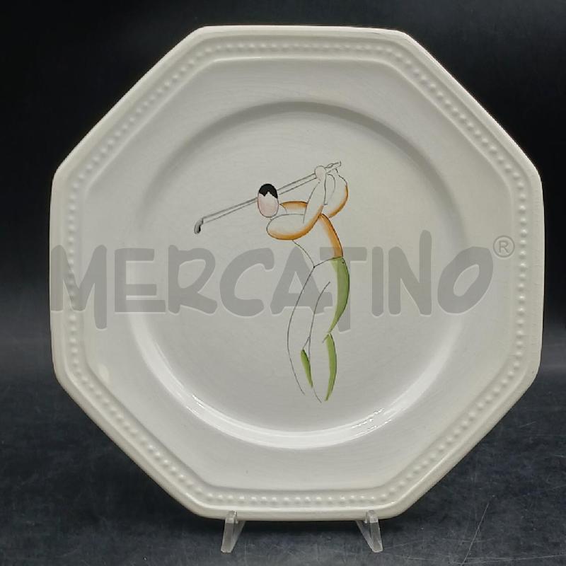 PIATTO GOLFISTA ANNI '50 | Mercatino dell'Usato Roma garbatella 1