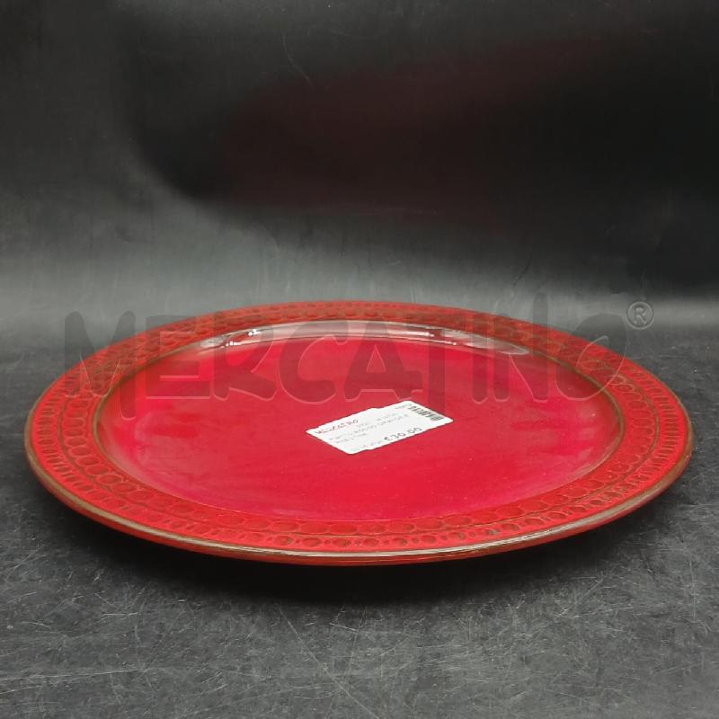 PIATTO ROSSO GRANDE ERNESTINE | Mercatino dell'Usato Roma garbatella 3