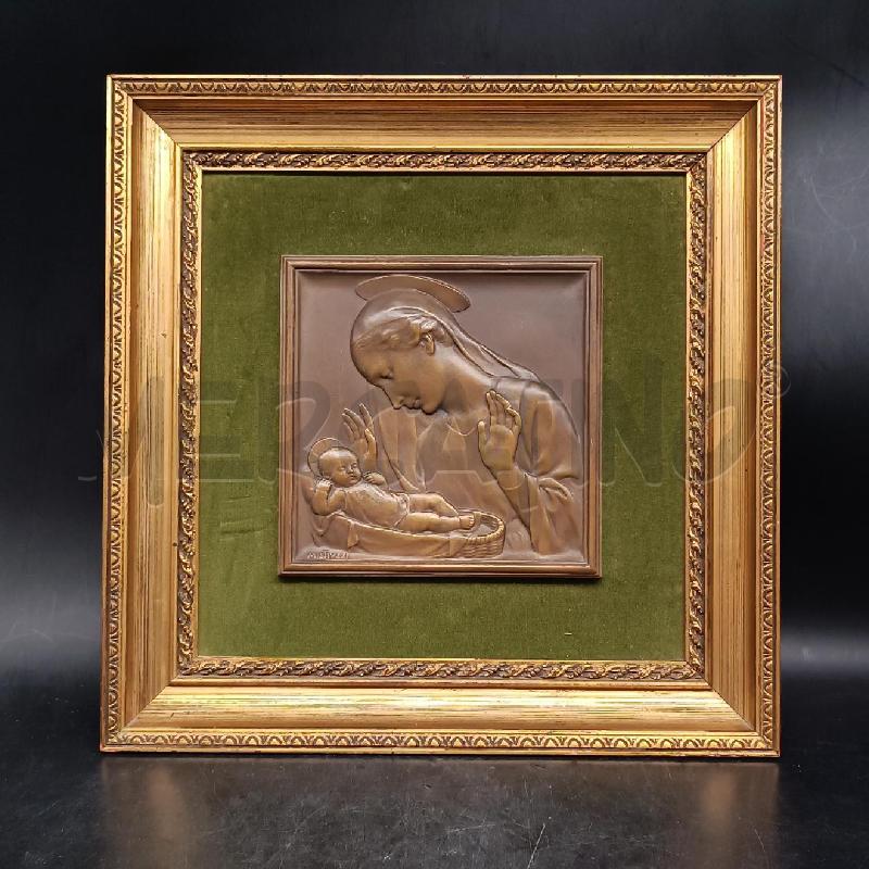 PLACCA BRONZO MADONNA AURELIO MISTRUZZI | Mercatino dell'Usato Roma garbatella 1
