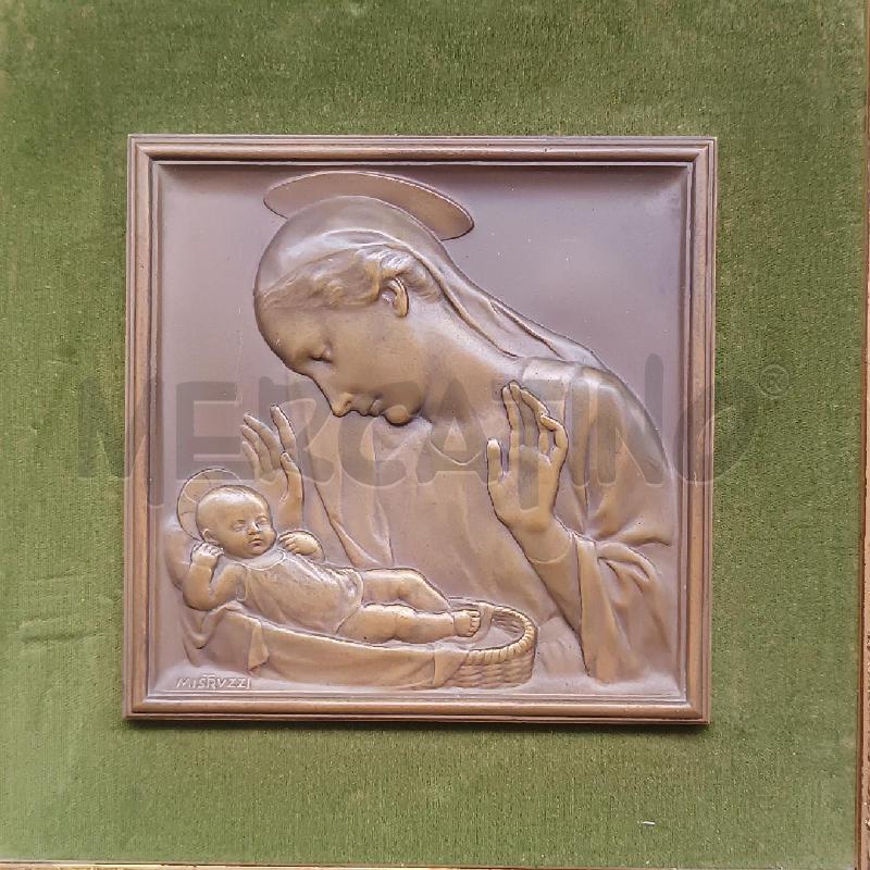 PLACCA BRONZO MADONNA AURELIO MISTRUZZI | Mercatino dell'Usato Roma garbatella 2