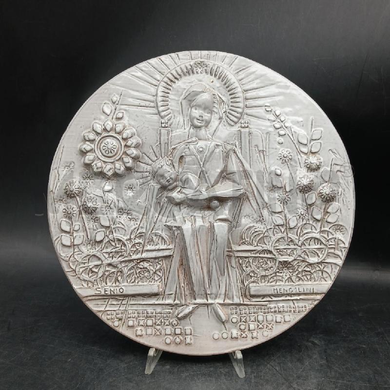 PLACCA MADONNA C/BAMBINO MENGOLINI | Mercatino dell'Usato Roma garbatella 1