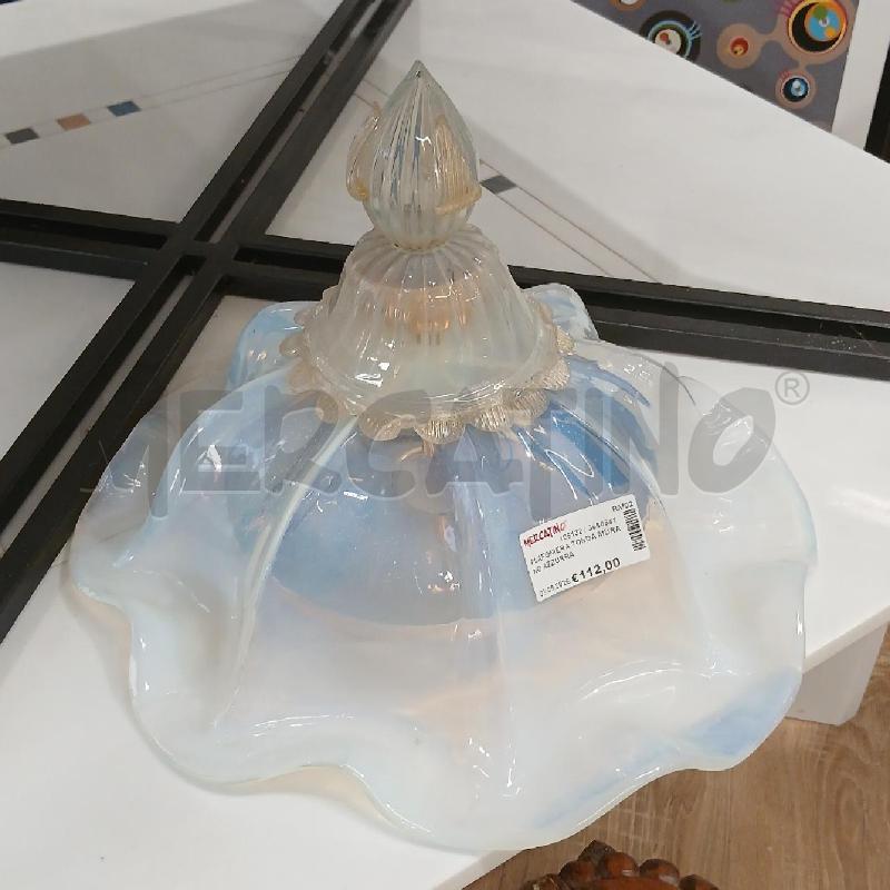 PLAFONIERA TONDA MURANO AZZURRA  | Mercatino dell'Usato Roma garbatella 1