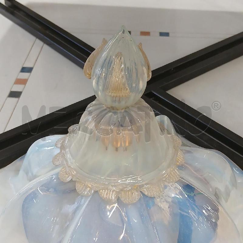 PLAFONIERA TONDA MURANO AZZURRA  | Mercatino dell'Usato Roma garbatella 2