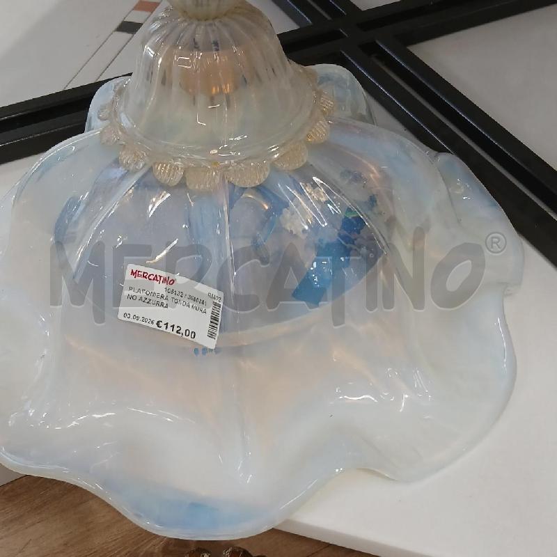 PLAFONIERA TONDA MURANO AZZURRA  | Mercatino dell'Usato Roma garbatella 3