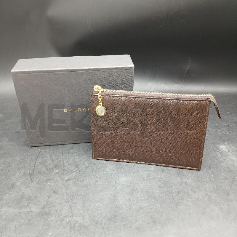 POCHETTE BULGARI MARRONE  | Mercatino dell'Usato Roma garbatella 1