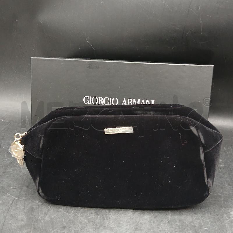 POCHETTE GIORGIO ARMANI NERO VELLUTO  | Mercatino dell'Usato Roma garbatella 1