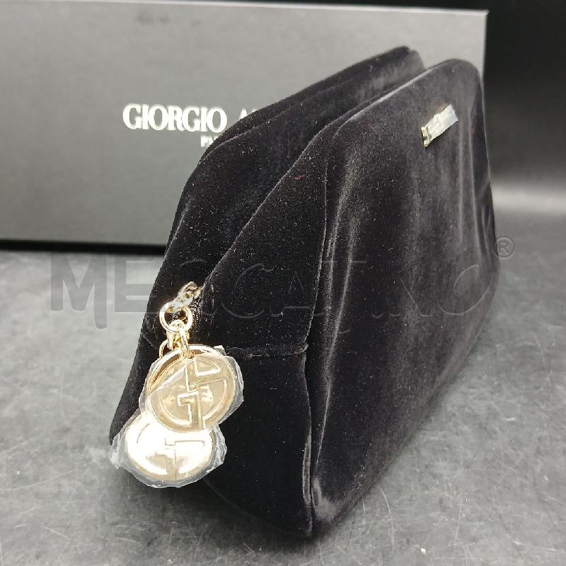 POCHETTE GIORGIO ARMANI NERO VELLUTO  | Mercatino dell'Usato Roma garbatella 4