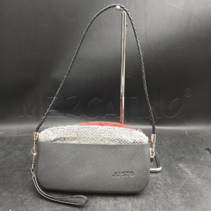 POCHETTE JUSTO NERO GRIGIO | Mercatino dell'Usato Roma garbatella 1