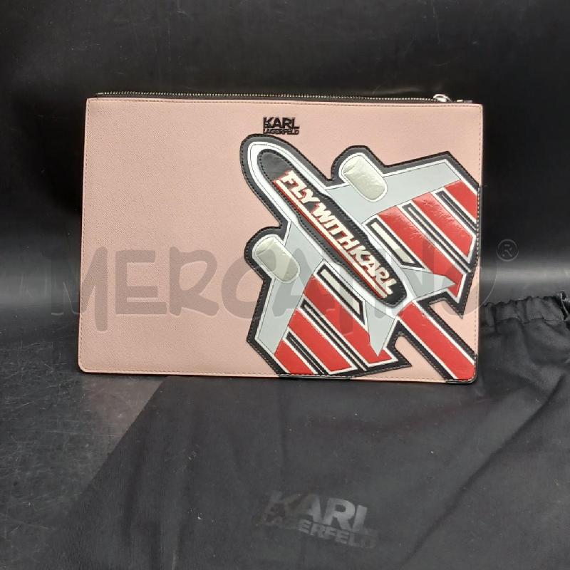 POCHETTE KARL LAGERFELD ROSA | Mercatino dell'Usato Roma garbatella 1