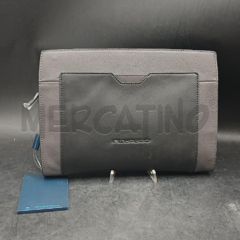 POCHETTE PIQUADRO NERO GRIGIO  | Mercatino dell'Usato Roma garbatella 1