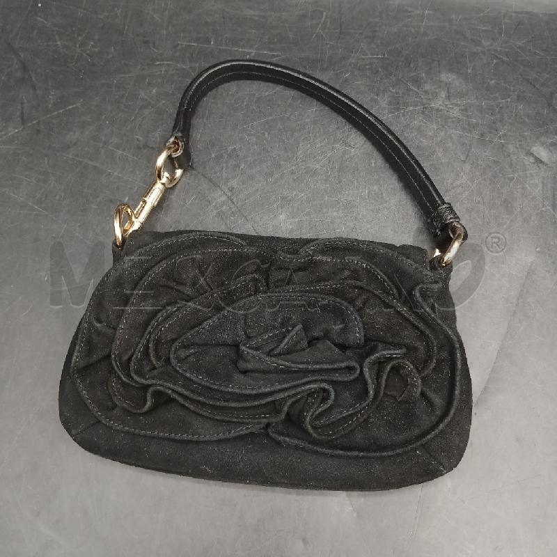 POCHETTE YVES SAINT LAURENT NERO SATIN  | Mercatino dell'Usato Roma garbatella 1