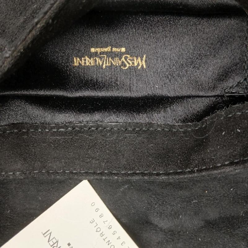 POCHETTE YVES SAINT LAURENT NERO SATIN  | Mercatino dell'Usato Roma garbatella 3