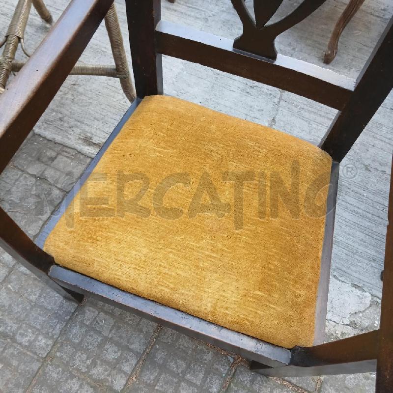 POLTRONA ARTIGIANALE SEDUTA ARANCIONE  | Mercatino dell'Usato Roma garbatella 3