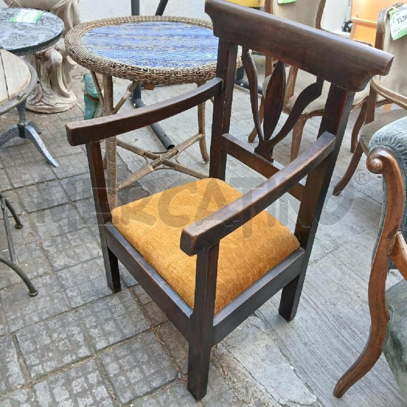 POLTRONA ARTIGIANALE SEDUTA ARANCIONE  | Mercatino dell'Usato Roma garbatella 4