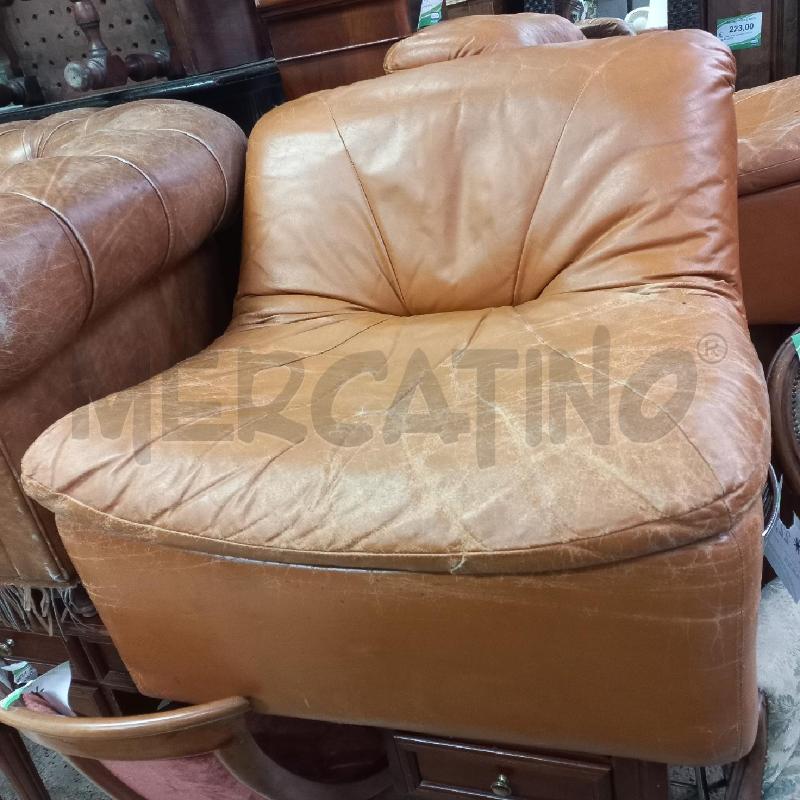 POLTRONA PELLE MARRONE | Mercatino dell'Usato Roma garbatella 1
