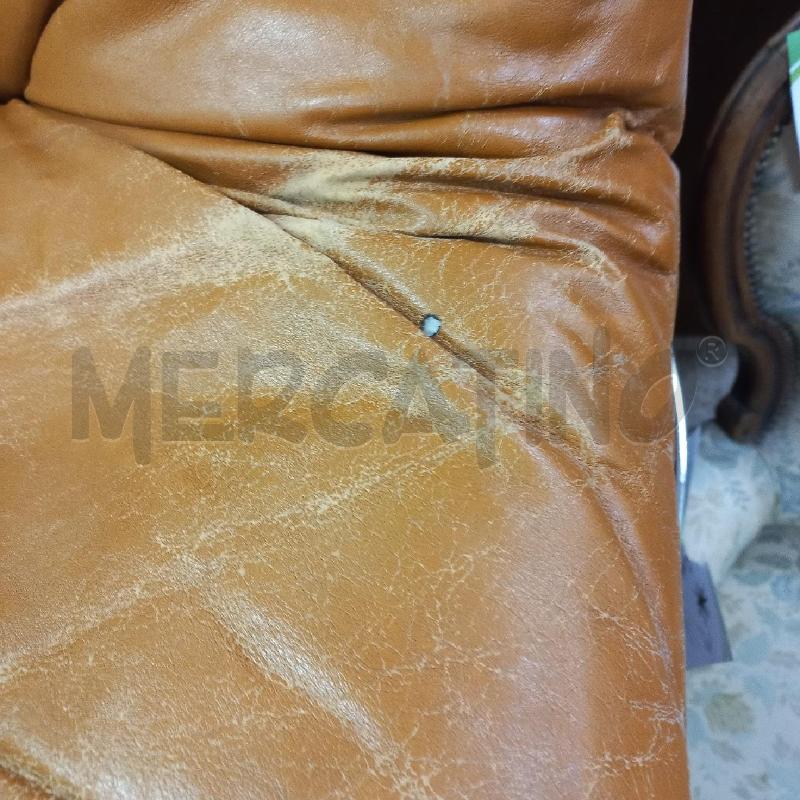 POLTRONA PELLE MARRONE | Mercatino dell'Usato Roma garbatella 2