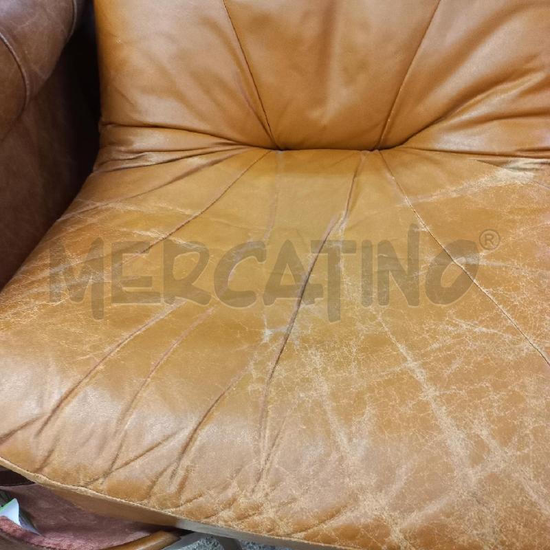 POLTRONA PELLE MARRONE | Mercatino dell'Usato Roma garbatella 3