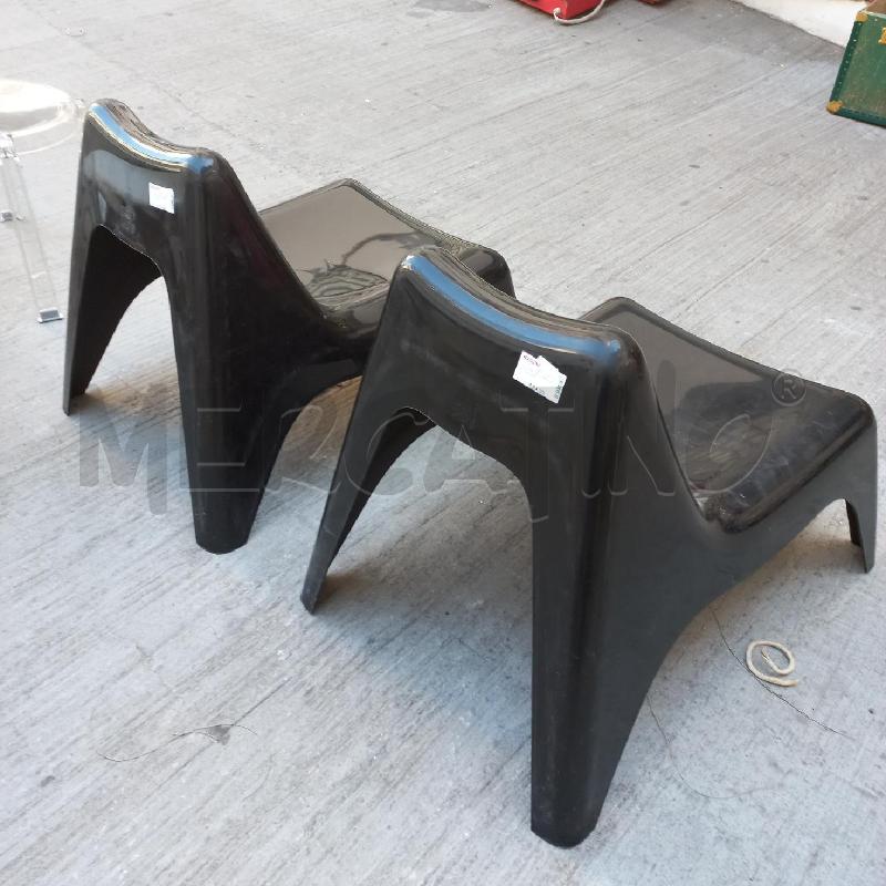 POLTRONCINE COPPIA PLASTICA NERO  | Mercatino dell'Usato Roma garbatella 2