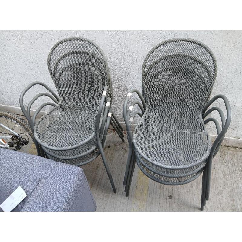 POLTRONCINE FERRO GRIGIO PZ. 6 | Mercatino dell'Usato Roma garbatella 1
