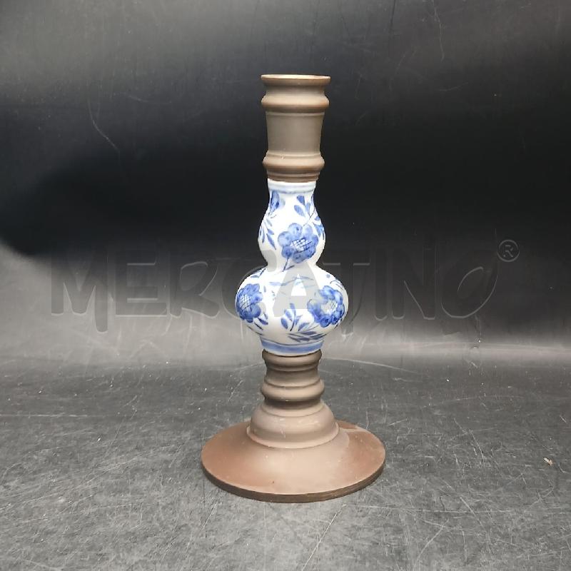 PORTA CANDELA METALLO CERAMICA | Mercatino dell'Usato Roma garbatella 1