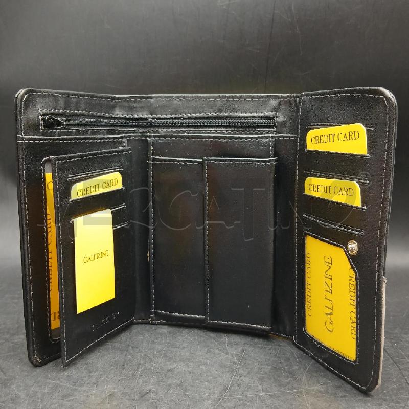 PORTA FOGLIO GALITZINE NERO ARGENTO  | Mercatino dell'Usato Roma garbatella 3