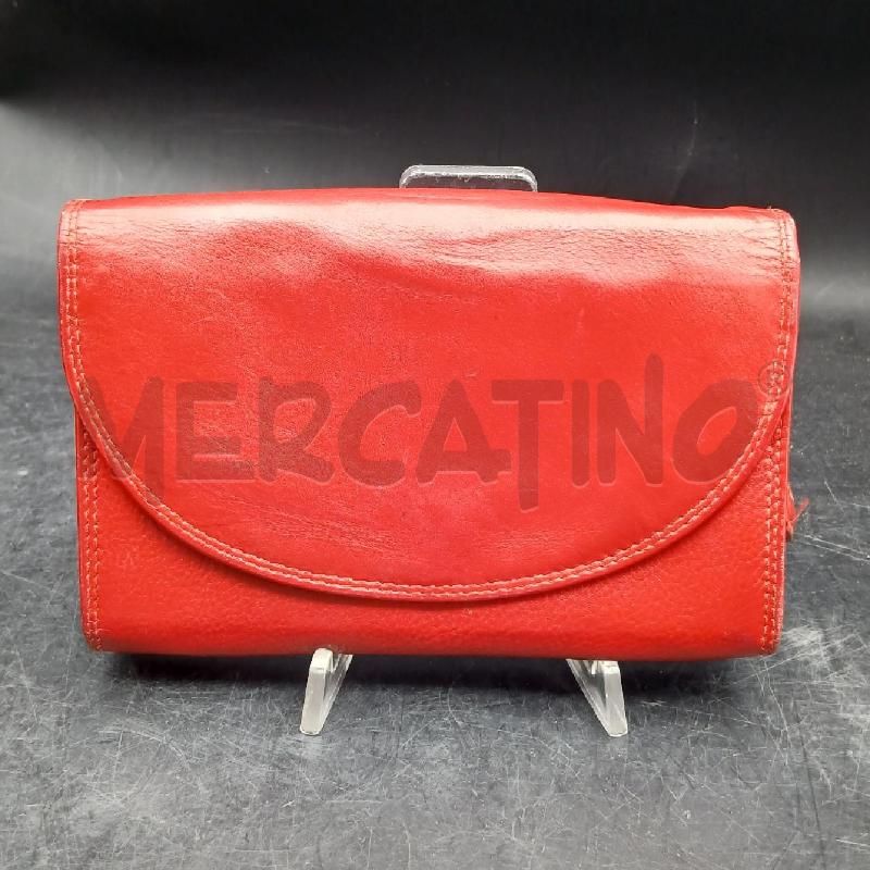 PORTA FOGLIO PELLE ROSSO  | Mercatino dell'Usato Roma garbatella 1