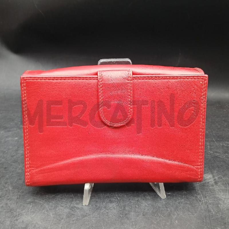 PORTA FOGLIO PELLE ROSSO  | Mercatino dell'Usato Roma garbatella 2
