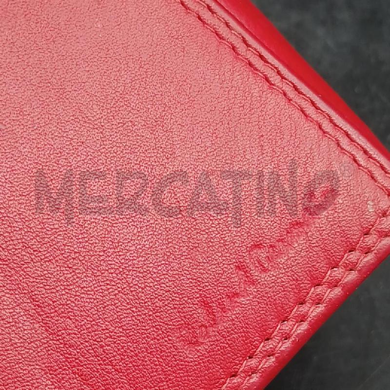 PORTA FOGLIO PELLE ROSSO  | Mercatino dell'Usato Roma garbatella 3