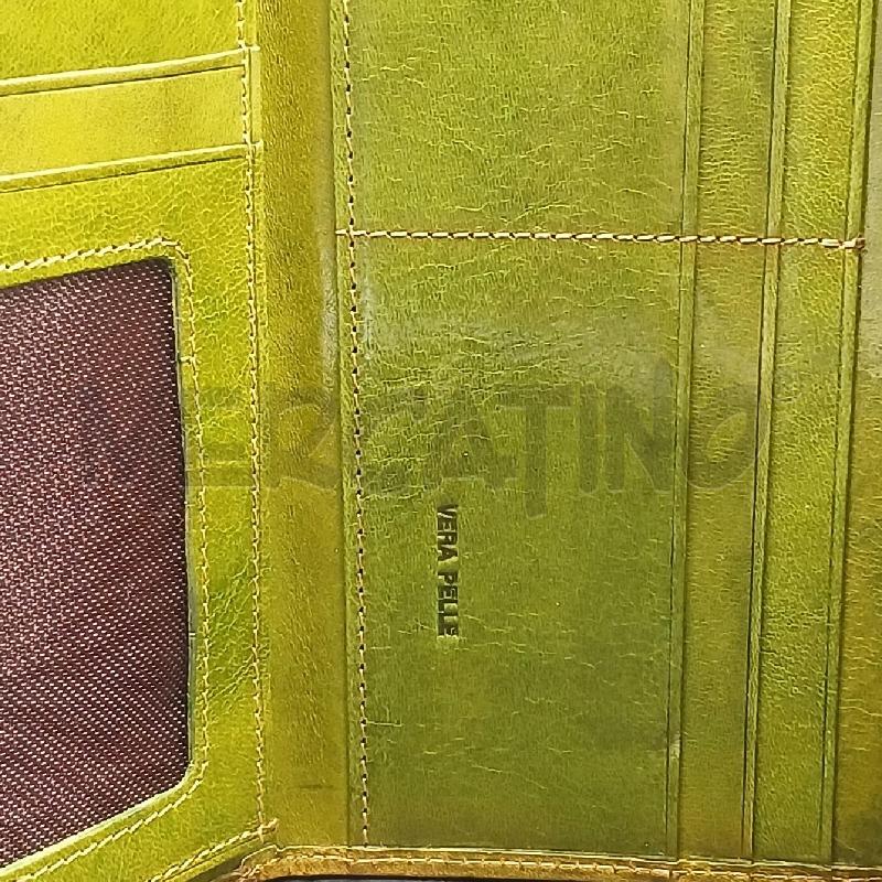 PORTA FOGLIO PELLE SE VERDE | Mercatino dell'Usato Roma garbatella 4