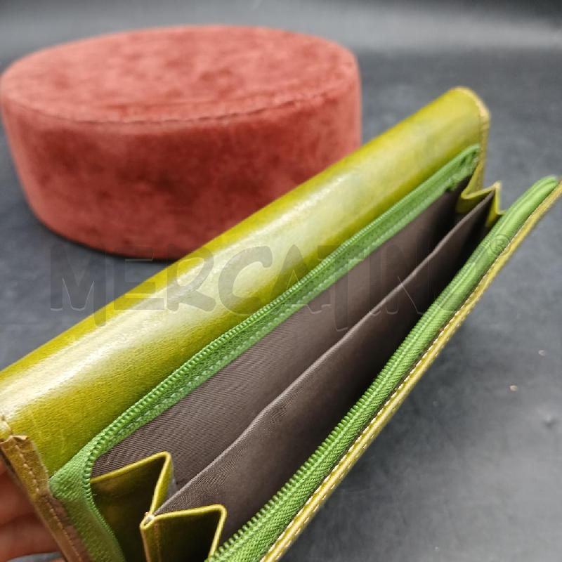 PORTA FOGLIO PELLE SE VERDE | Mercatino dell'Usato Roma garbatella 5