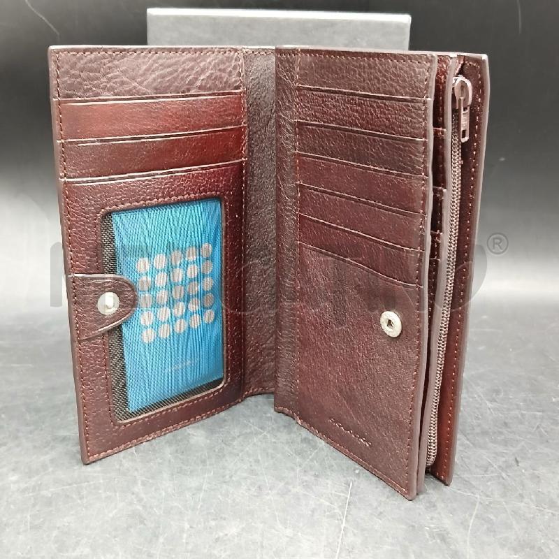 PORTA FOGLIO PIQUADRO MARRONE | Mercatino dell'Usato Roma garbatella 3