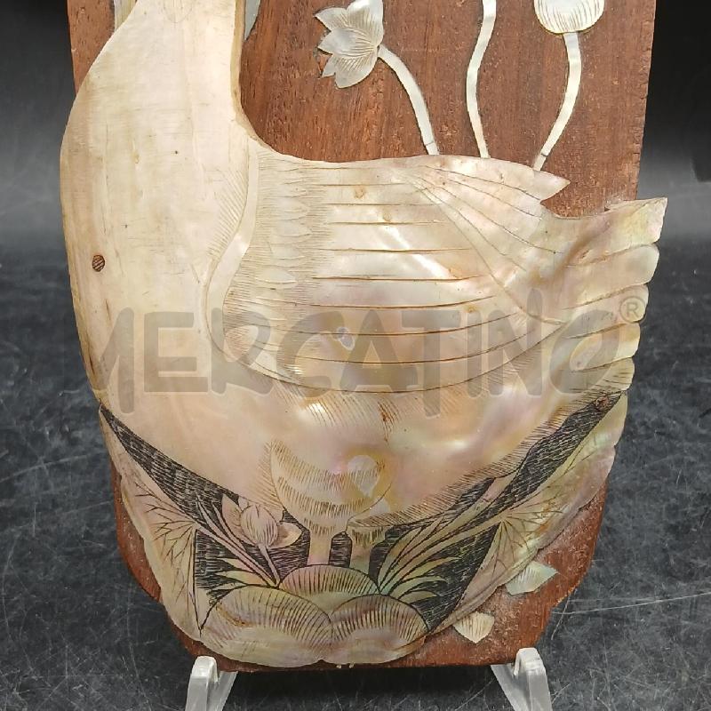 PORTA LETTERE PLACCA LEGNO ANATRA MADREPERLA | Mercatino dell'Usato Roma garbatella 3