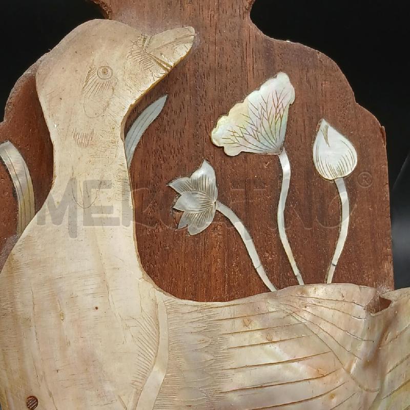 PORTA LETTERE PLACCA LEGNO ANATRA MADREPERLA | Mercatino dell'Usato Roma garbatella 5
