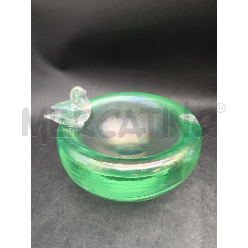 POSA CENERE MURANO VERDE UCCELLINO | Mercatino dell'Usato Roma garbatella 1