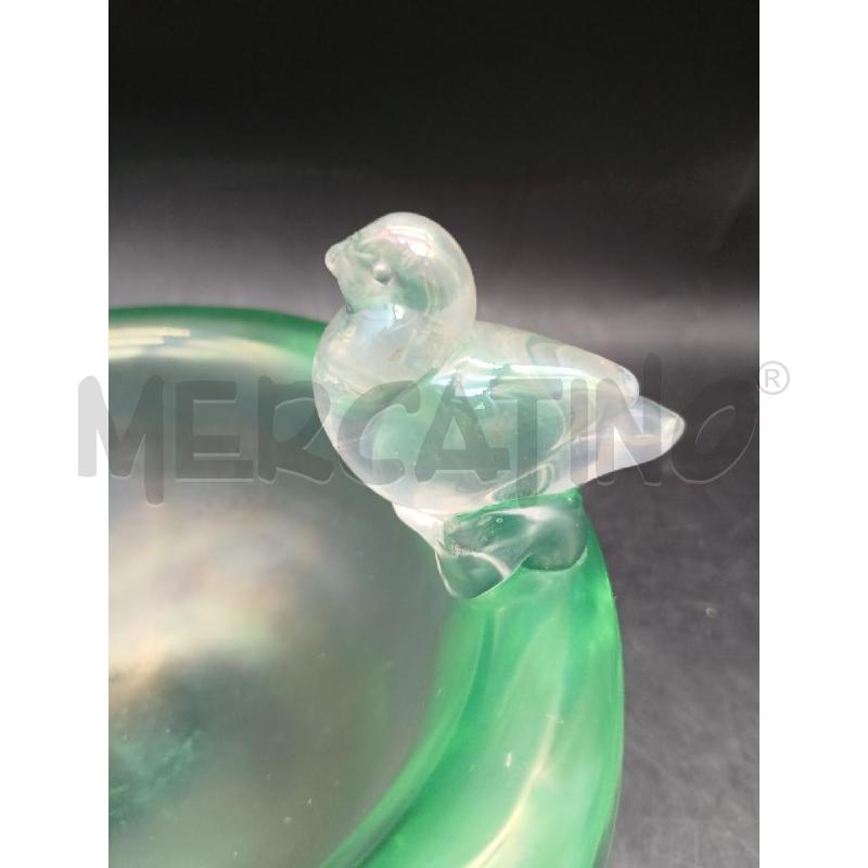 POSA CENERE MURANO VERDE UCCELLINO | Mercatino dell'Usato Roma garbatella 3