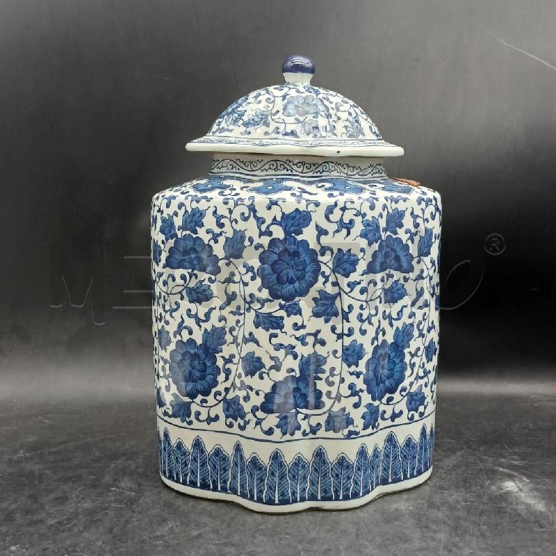 POTICHE ORIENT FORMA MOSSA FLOREALE BLU | Mercatino dell'Usato Roma garbatella 1