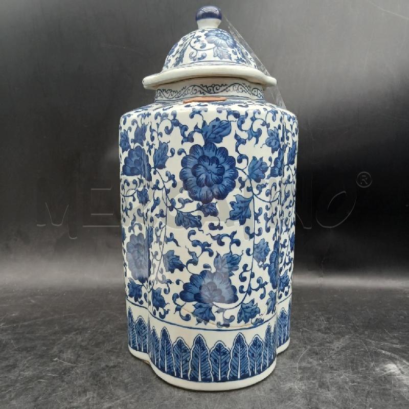 POTICHE ORIENT FORMA MOSSA FLOREALE BLU | Mercatino dell'Usato Roma garbatella 3