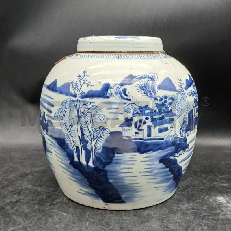 POTICHE VASO ORIEN PAESAGGIO BLU | Mercatino dell'Usato Roma garbatella 1