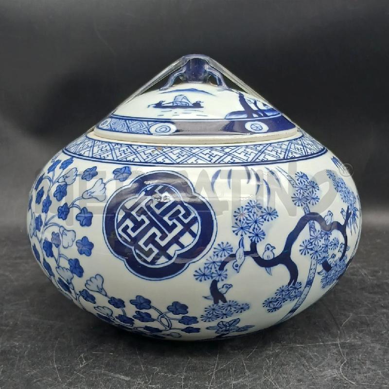 POTICHE VASO STONDATO ORIENT D BLU PICC | Mercatino dell'Usato Roma garbatella 1