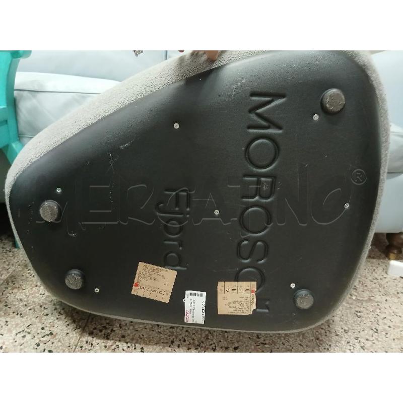 POUF GRIGIO PELLE ROSSA | Mercatino dell'Usato Roma garbatella 4
