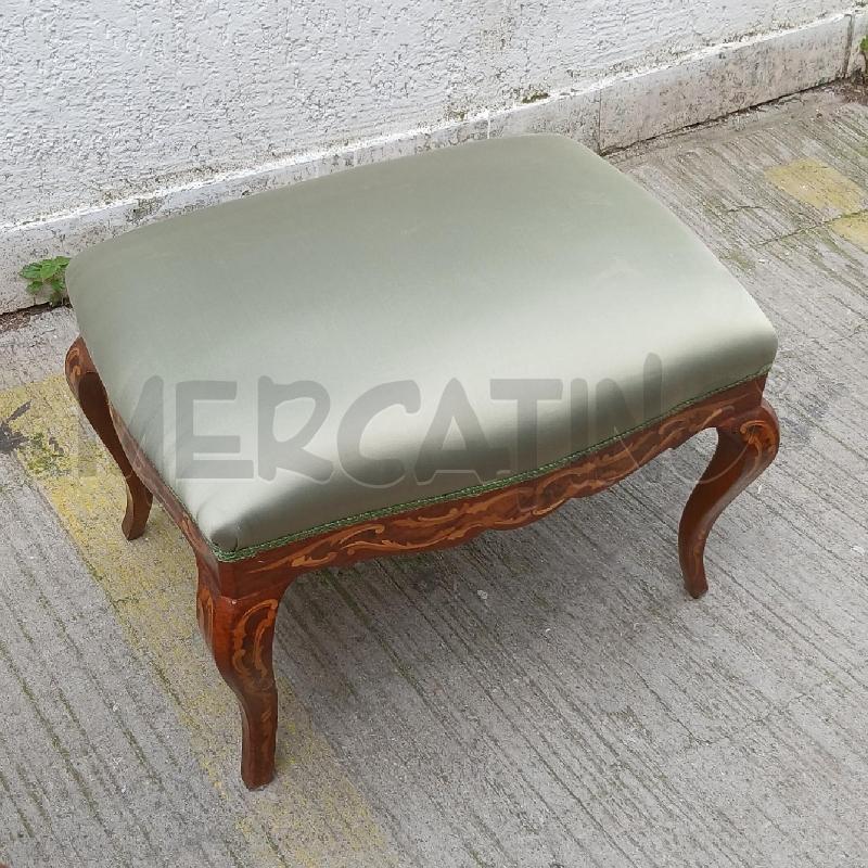 POUF INTARSIATO SEDUTA VERDE  | Mercatino dell'Usato Roma garbatella 2