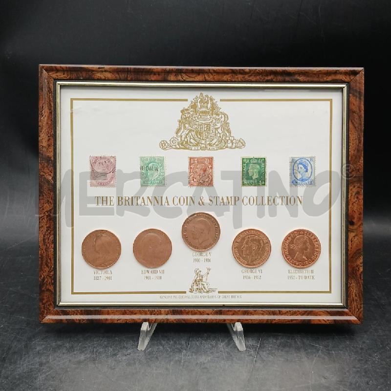 QUADRETTO MONETE E FRANCXOBLLI BRITANNIA  | Mercatino dell'Usato Roma garbatella 1