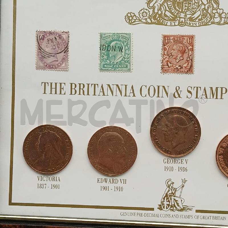 QUADRETTO MONETE E FRANCXOBLLI BRITANNIA  | Mercatino dell'Usato Roma garbatella 2