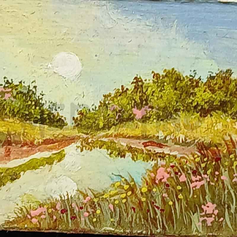 QUADRETTO PAESAGGIO C/DORATA | Mercatino dell'Usato Roma garbatella 4
