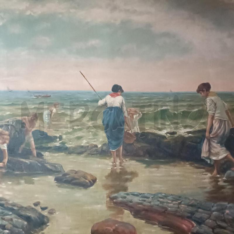 QUADRO C/DORATA DONNE PESCATRICE  | Mercatino dell'Usato Roma garbatella 2