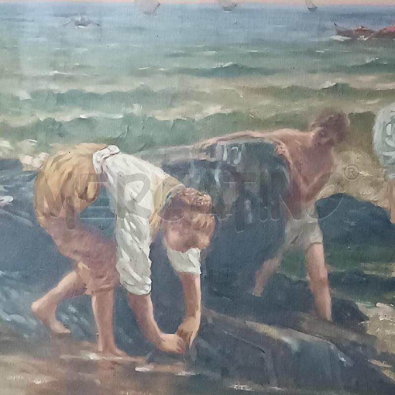 QUADRO C/DORATA DONNE PESCATRICE  | Mercatino dell'Usato Roma garbatella 4