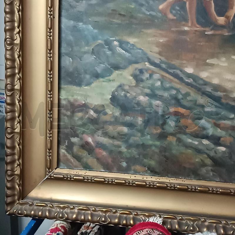 QUADRO C/DORATA DONNE PESCATRICE  | Mercatino dell'Usato Roma garbatella 5