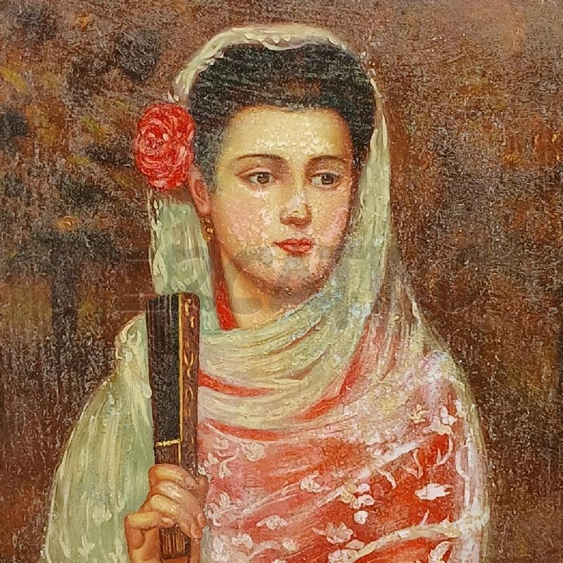 QUADRO DONNA VENTAGLIO | Mercatino dell'Usato Roma garbatella 2