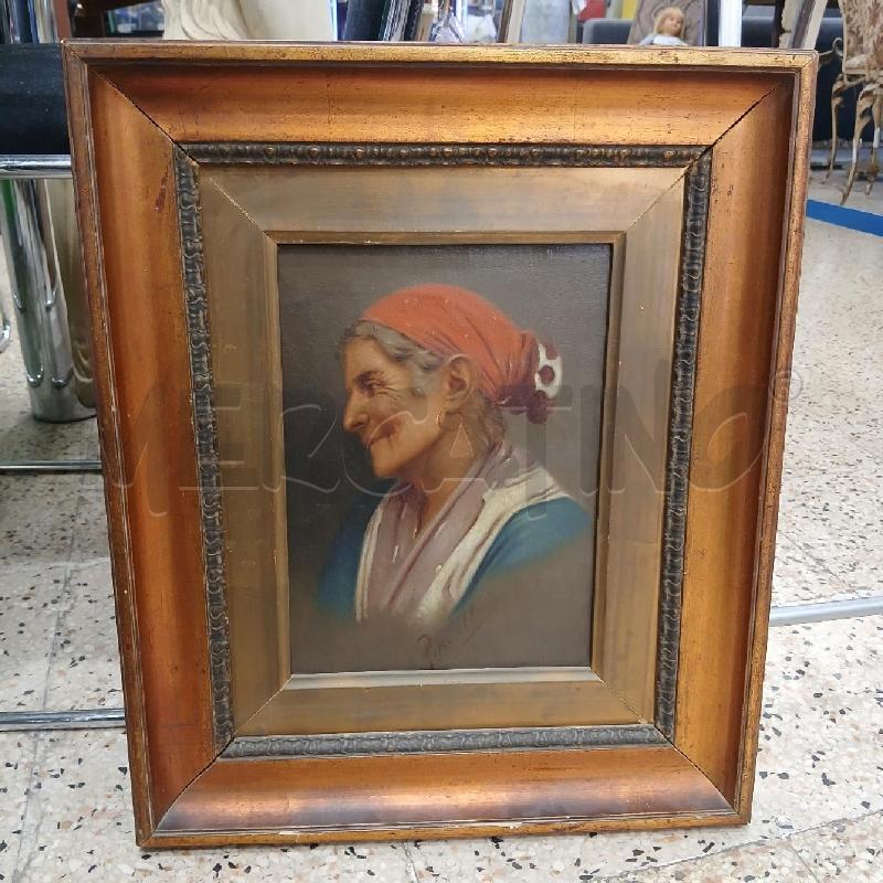 QUADRO VOLTO DONNA ANZIANA  | Mercatino dell'Usato Roma garbatella 1