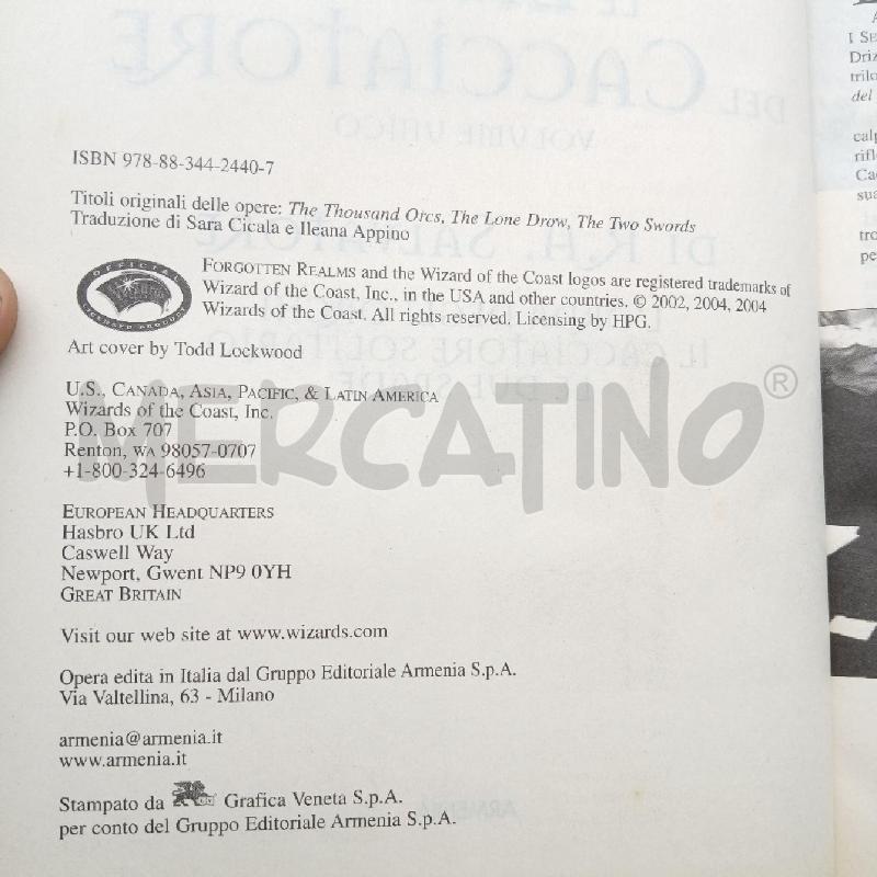 R. A. SALVATORE LE LAME DEL CACCIATORE | Mercatino dell'Usato Roma garbatella 5